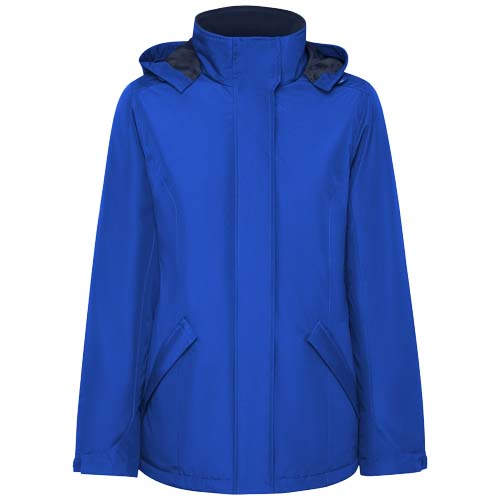Parka personnalisée femme matelassée imperméable America Bleu royal